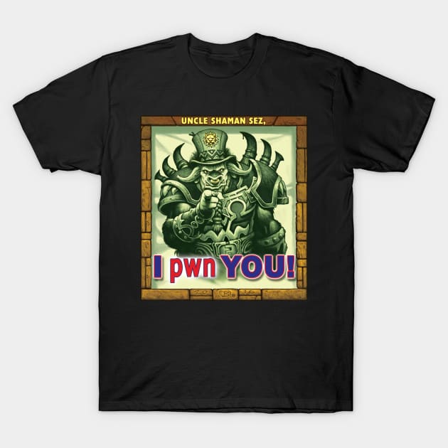 I pwn YOU! - Bisonian Bull Style T-Shirt by BeveridgeArtworx